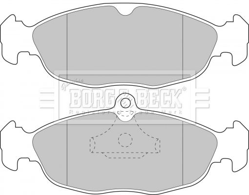 BORG & BECK Комплект тормозных колодок, дисковый тормоз BBP1424
